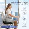 ZIKEE Ergonomic High-Density Memory Foam Seat Cushion with Thigh Relief Slope