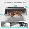 WoofiGo XL Enclosed Stainless Steel Litter Box with Anti-Tracking Grate