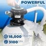 XtremepowerUS 16-Inch 3/4 HP Sand Filter Pool Pump System for Above Ground, 3100 GPH