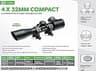 TRUGLO 4x32mm Compact Fixed-Power Crossbow Scope with Realtree Camo Finish