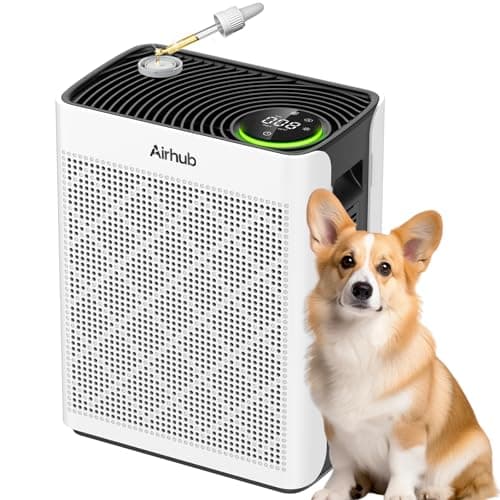 Airhub Smart Large Room Air Purifier with PM2.5 Sensor and Washable Pre-Filter