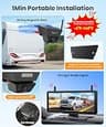 AUTO-VOX Solar Magnetic Wireless RV Backup Camera with 7.2" Split DVR Monitor