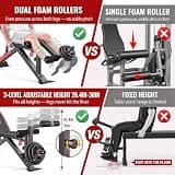 Heavy-Duty 1200LBS Adjustable Workout Bench with Removable Leg Extension