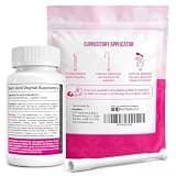 NutraBlast Boric Acid Suppositories 600mg Bundle with 15 Applicators, 30 Count