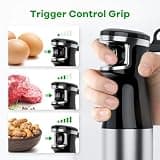 Turelar 5-in-1 1100W Handheld Immersion Blender Set with Scratch-Free Guard