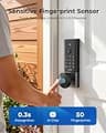 ANYBELL Fingerprint Smart Door Lock Camera with 10500mAh Battery & Wi-Fi
