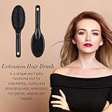 Boao 2-Piece Nylon Loop Wig and Hair Extension Brush Set for Detangling