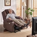 MCombo 7040 Electric Power Lift Recliner Chair with 8-Point Massage and Heat