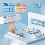 ROVSUN 9,000 BTU WiFi Enabled Ductless Mini Split AC and Heater with Installation Kit