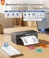 Rongta RP425 Bluetooth Thermal Shipping Label Printer with Auto Identification
