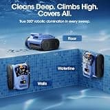Nepturox Brushless Wall-Climbing Cordless Robotic Pool Vacuum with Smart Mapping