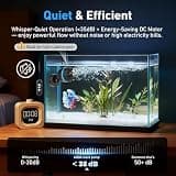 AQQA Magnetic Aquarium Wave Maker with External Speed Controller, 1320 GPH Capacity