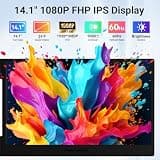 14.1-inch 1080P IPS Dual Screen Portable Monitor Extender for 13 to 17.3-inch Laptops