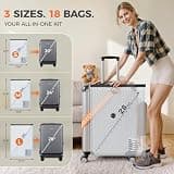 Nicetree 18-Pack Heavy Duty Travel Vacuum Bags with 1850mAh Rechargeable Pump