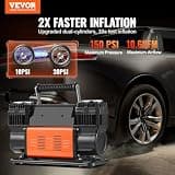 ALL-TOP 12.35 CFM Dual Cylinder Portable 12V Air Compressor (150 PSI)