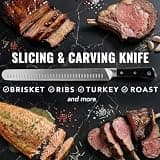 Cutluxe 12-Inch Artisan Series Brisket Carving Knife with Protective Sheath
