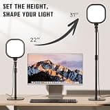 Premium Full-Screen Desk Ring Light with Metal Base and Flexible Phone Holder