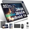 2026 Gemini AI 10-Inch Android 16 Gaming Tablet Bundle with 256GB Storage