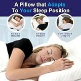 Sidney Sleep Adjustable Curved Memory Foam Pillow for Shoulder Support