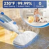 Shark Steam & Scrub Hard Floor Steam Mop with LED Headlights and Dirt Grip Soft Pads