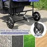 MOMFANN Adjustable 4-Passenger Stroller Wagon with UV50+ Sun Protection Canopy