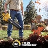 LOSART Heavy-Duty Cordless Leaf Blower with 650 CFM and Dual 5.0Ah Batteries