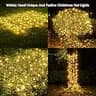 Dirnun 160 LED Warm White Outdoor Christmas Net Lights, 5ft x 7ft Size