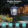Greluna 60-Lumen Metal and Glass Exterior Lantern Solar Post Cap Light, 1-Pack