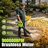 laapee Brushless Cordless Leaf Blower with 650 CFM Airflow & Dual 4.0Ah