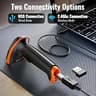 Tera D5100 Ergonomic 2.4GHz Wireless & USB 2D Barcode Scanner with LED Battery Indicator