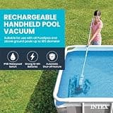 Intex Rechargeable Handheld Pool Vacuum for Above-Ground Pools with 94-Inch Shaft