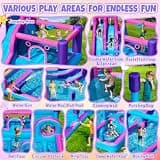 FBSPORT 12-in-1 Inflatable Bounce House and Double Water Slide Play Park