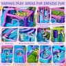 FBSPORT 12-in-1 Inflatable Bounce House and Double Water Slide Play Park