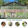 YITAHOME 10x10 Heavy-Duty Galvanized Outdoor Dog Enclosure Kennel with Waterproof Roof