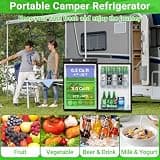 Generic 3.5 Cu.Ft. 3-Way Propane RV Refrigerator with Freezer for Campervans and Trucks