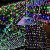 Waterglide 360 LED Outdoor Mesh String Net Lights, Extra-Long 17ft Lead