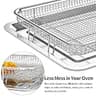 Openice Large and Medium Stainless Steel Air Fryer Basket Set with Liners