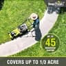 SnapFresh 40V 17-Inch Brushless Cordless Lawn Mower with Dual 5.0Ah Batteries