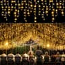 Nielfoi Outdoor LED Icicle Lights 33-Foot 400-LED 75-Drop Low Voltage System