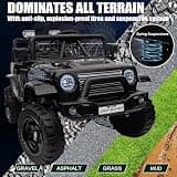 BLISSRIDE 24V 4WD Ride-On Car Truck with Metal Suspension and Built-In Toy Storage