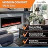 SimpliFire Allusion Platinum 60-Inch Linear Electric Fireplace Wall Mount