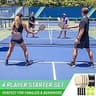 GoSports Classic Composite Pickleball Paddle Set of 4 with Carry Case