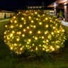 Dirnun 160 LED Warm White Outdoor Christmas Net Lights, 5ft x 7ft Size