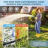 KETTOYA 100ft Non-Expanding Garden Hose with 360° Rotating Swivel Connectors