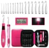 Yarniss 17-Size Counting Crochet Hook Set with Built-In Digital Row Stitch Counter