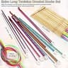 Coopay 23-Piece Mixed Metal Fixed & Bamboo Cabled Tunisian Hook Kit Set