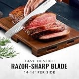 Cutluxe 12-Inch Artisan Series Brisket Carving Knife with Protective Sheath