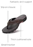 GUBARUN Mens Rugged Sport Flip Flop with Slip-Resistant TPR Midsole and Outsole