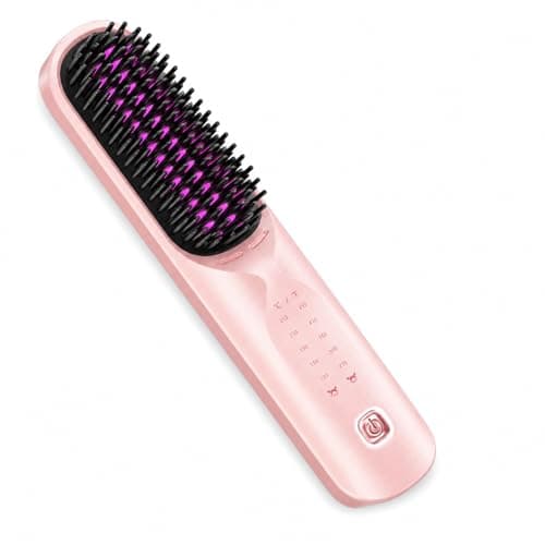Bopcal Cordless Hair Straightener Brush 10000mAh Ionic Heated Comb