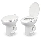 SEAFLO Porcelain RV Toilet, 19-Inch Residential Height, Elongated Bowl